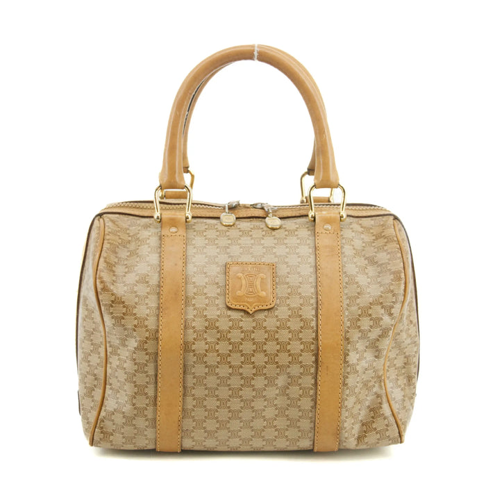 Celine Macadam Beige PVC x Leather Mini Boston Bag #3567 by Bolt Boutique