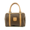 Celine Macadam Brown PVC x Leather Mini Boston Bag #4687