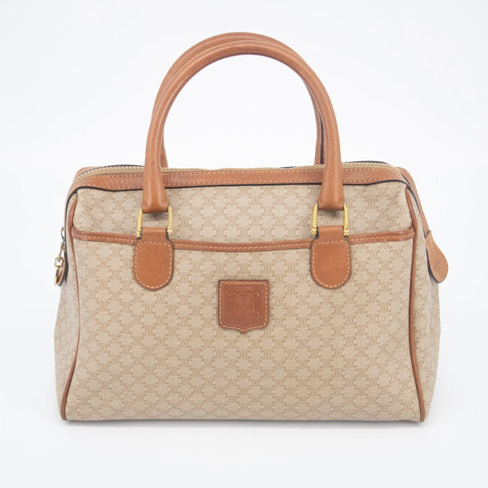 Celine Macadam Light Brown Mini Boston Bag #2202 by Bolt Boutique