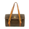 Celine Macadam Triomphe Brown Leather Boston Bag #5367 by Bolt Boutique