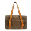 Celine Macadam Triomphe Brown Leather Boston Bag #5367 by Bolt Boutique