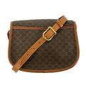 Celine Macadam Triomphe Brown Leather Mini Crossbody Bag #5754 by Bolt Boutique