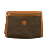 Celine Paris Brown Macadam Wristlet Clutch #2999