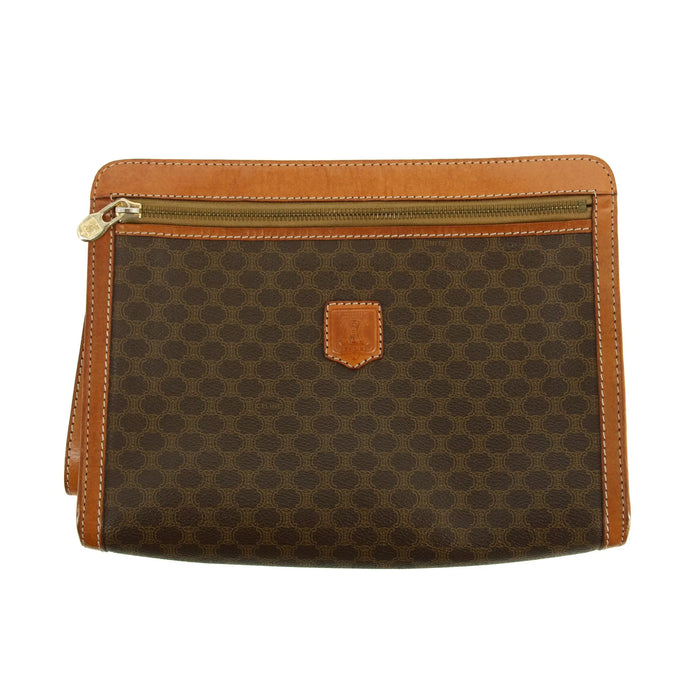 Celine Paris Brown Macadam Wristlet Clutch #2999 by Bolt Boutique