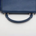 Celine Trapeze Leather & Suede 2 Way Handbag Blue #3266 by Bolt Boutique