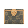 Celine Triomphe Canvas Beige x Blue Demin Compact Wallet #3950 by Bolt Boutique