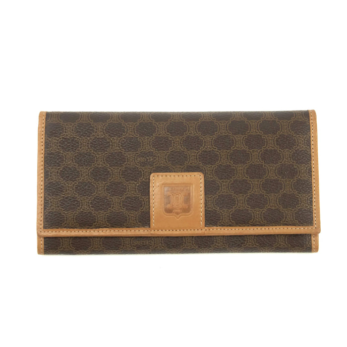 Celine Vintage Macadam Brown PVC Long Wallet #3865 by Bolt Boutique