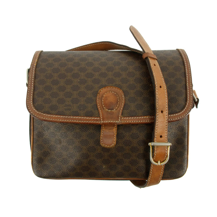 Celine Vintage Macadam Brown PVC Shoulder Bag #3168 by Bolt Boutique