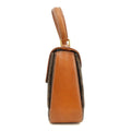 Celine Vintage Macadam Brown PVC Top Handle Handbag #3170 by Bolt Boutique