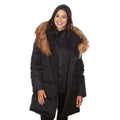 Celsius Women's Faux Fur Hooded Biker Style Puffy Coat by DailySale