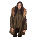 Celsius Women's Faux Fur Hooded Biker Style Puffy Coat by DailySale