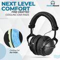 CentralSound Cooling Gel + Memory Foam Premium Replacement Ear Pad Cushions Universal Round 100mm by CentralSound