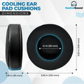 CentralSound Cooling Gel + Memory Foam Premium Replacement Ear Pad Cushions Universal Round 100mm by CentralSound