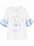 First Impressions Baby Girls Every Bunny Ruffle Top, Size 3/6 Months by Vanessa Jane