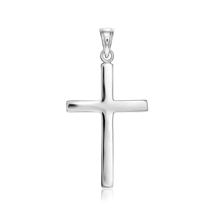Sterling Silver Polished Cross Pendant by Bids.com