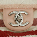 Chanel 2Way Cotton Rope Flap Bag Quilted Striped Jersey Medium 26 Series #2667 by Bolt Boutique