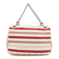 Chanel 2Way Cotton Rope Flap Bag Quilted Striped Jersey Medium 26 Series #2667 by Bolt Boutique
