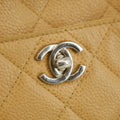 Chanel Beige Caviar Skin CC Quilted Matelasse Shoulder Bag #3761 by Bolt Boutique