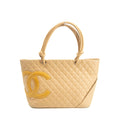 Chanel Beige Lambskin Quilted Cambon Ligne Shoulder Bag 10 Series #3970 by Bolt Boutique