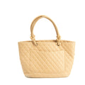 Chanel Beige Lambskin Quilted Cambon Ligne Shoulder Bag 10 Series #3970 by Bolt Boutique