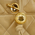 Chanel Beige Timeless Matelasse Lambskin Shoulder Bag #3303 by Bolt Boutique