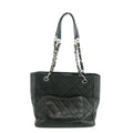 Chanel Black Caviar Skin Quilted Coco Mark PST Shoulder Bag #3628 by Bolt Boutique