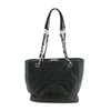 Chanel Black Caviar Skin Quilted Coco Mark PST Shoulder Bag #3628