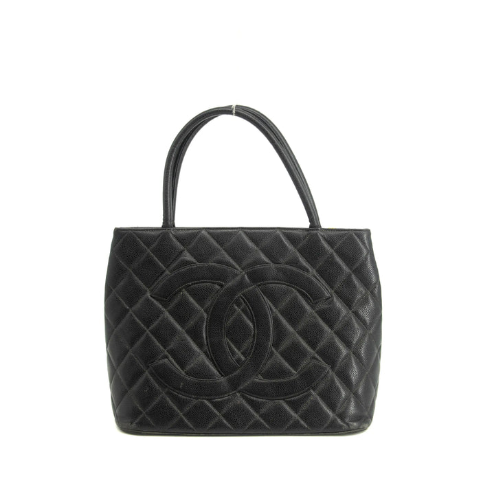 Chanel Black Caviar Skin Quilted Medallion Tote Bag 5 Series #3974 by Bolt Boutique