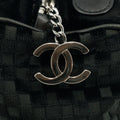 Chanel Black CC Coco Mark Suede One Shoulder Bag 10 Series #2819 by Bolt Boutique