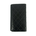 Chanel Black Diamond Quilted Lambskin Long Wallet #3160 by Bolt Boutique