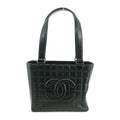 Chanel Black Lambskin Chocolate Bag Square Quilt Tote Bag #3455 by Bolt Boutique