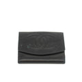Chanel Black Lambskin Coco Mark Compact Wallet #3701 by Bolt Boutique