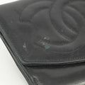 Chanel Black Lambskin Coco Mark Compact Wallet #3701 by Bolt Boutique