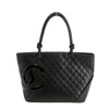 Chanel Black Lambskin Quilted Cambon Ligne Shoulder Bag 13 Series #3973
