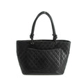 Chanel Black Lambskin Quilted Cambon Ligne Shoulder Bag 13 Series #3973 by Bolt Boutique