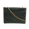 Chanel Black Lambskin Quilted Top Logo Shoulder Bag #4732 by Bolt Boutique
