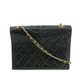 Chanel Black Lambskin Quilted Top Logo Shoulder Bag #4732 by Bolt Boutique