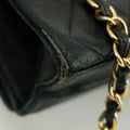 Chanel Black Lambskin Quilted Top Logo Shoulder Bag #4732 by Bolt Boutique