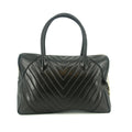 Chanel Black Lambskin V Stiched Shoulder Bag #9426 by Bolt Boutique
