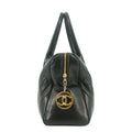 Chanel Black Lambskin V Stiched Shoulder Bag #9426 by Bolt Boutique