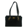 Chanel Black Nubuck Leather Chain Shoulder Bag 7 Series #2924