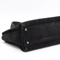 Chanel Black Nubuck Leather Wild Stitch Shoulder Bag Black Gold Metal Fittings 7 Series #2875 by Bolt Boutique