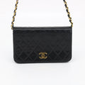Chanel Black Quilted Lambskin Matelasse Mini Chain Bag by Bolt Boutique