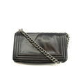 Chanel Black Vinyl Reverso Medium Boy Bag 15 Series #3975 by Bolt Boutique