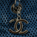 Chanel Blue Calfskin Perforated Up In the Air Shoulder Bag 17 Series #3757 by Bolt Boutique