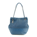 Chanel Blue Calfskin Perforated Up In the Air Shoulder Bag 17 Series #3757 by Bolt Boutique
