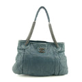 Chanel Blue Lambskin Quilted Gunmetal Chain Shoulder Bag #3741 by Bolt Boutique