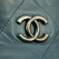 Chanel Blue Lambskin Quilted Gunmetal Chain Shoulder Bag #3741 by Bolt Boutique