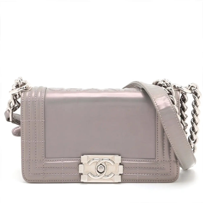 Chanel Boy 20 Limited Edition Reverso Glazed Iridescent Calfskin Shoulder Bag 16 Series #2889 by Bolt Boutique