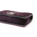 Chanel Boy 20 Small Purple Velvet Chain Shoulder Bag Purple Gunmetal Fittings 17 Series #3748 by Bolt Boutique